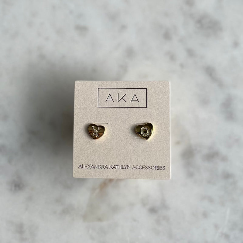 BISOU | XO Heart Stud Earrings [LAST CHANCE]