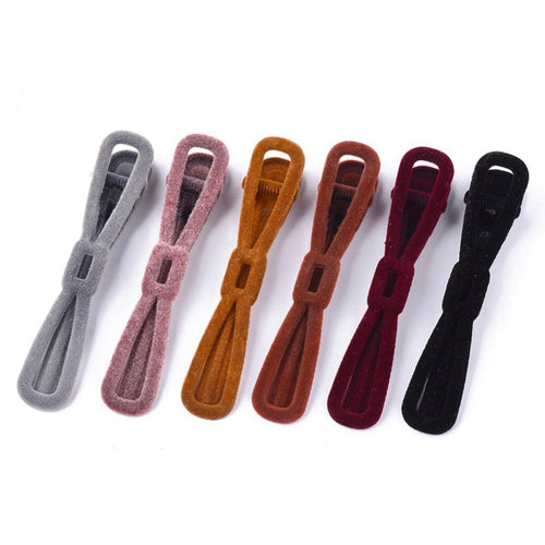 Velvet Bow Hair Clip - Large