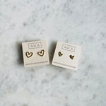 Esme Gold Heart Stud Earrings - Minis
