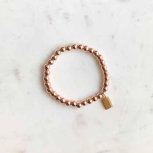 Rose Gold Hematite Bracelet (6mm)