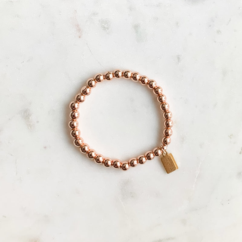 Rose Gold Hematite Bracelet (6mm)