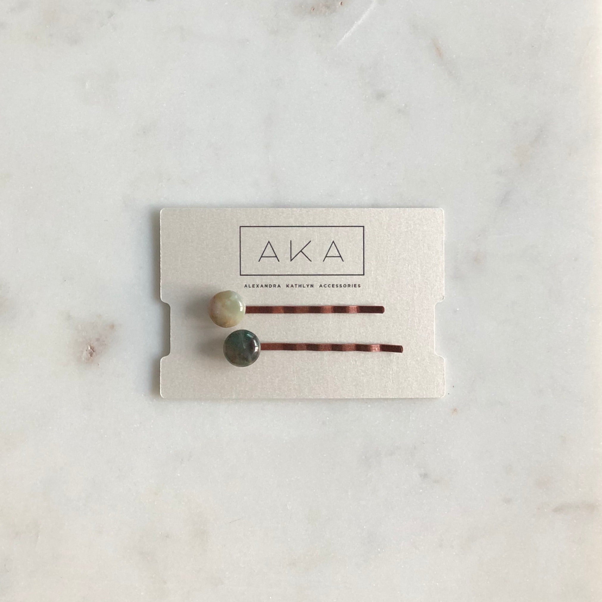 Indian Agate Bobby Pins