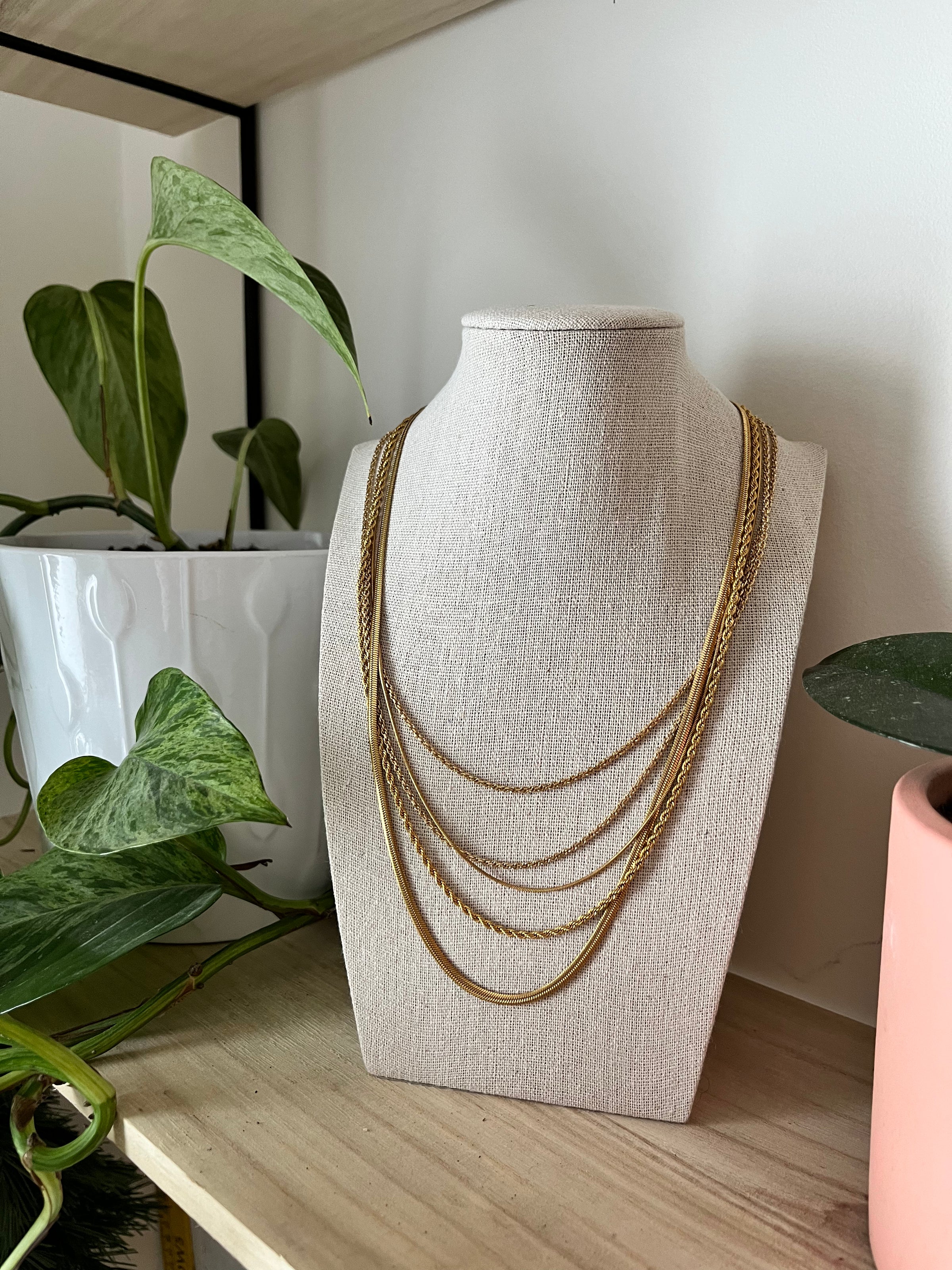 Everly| 3mm Herringbone Necklace
