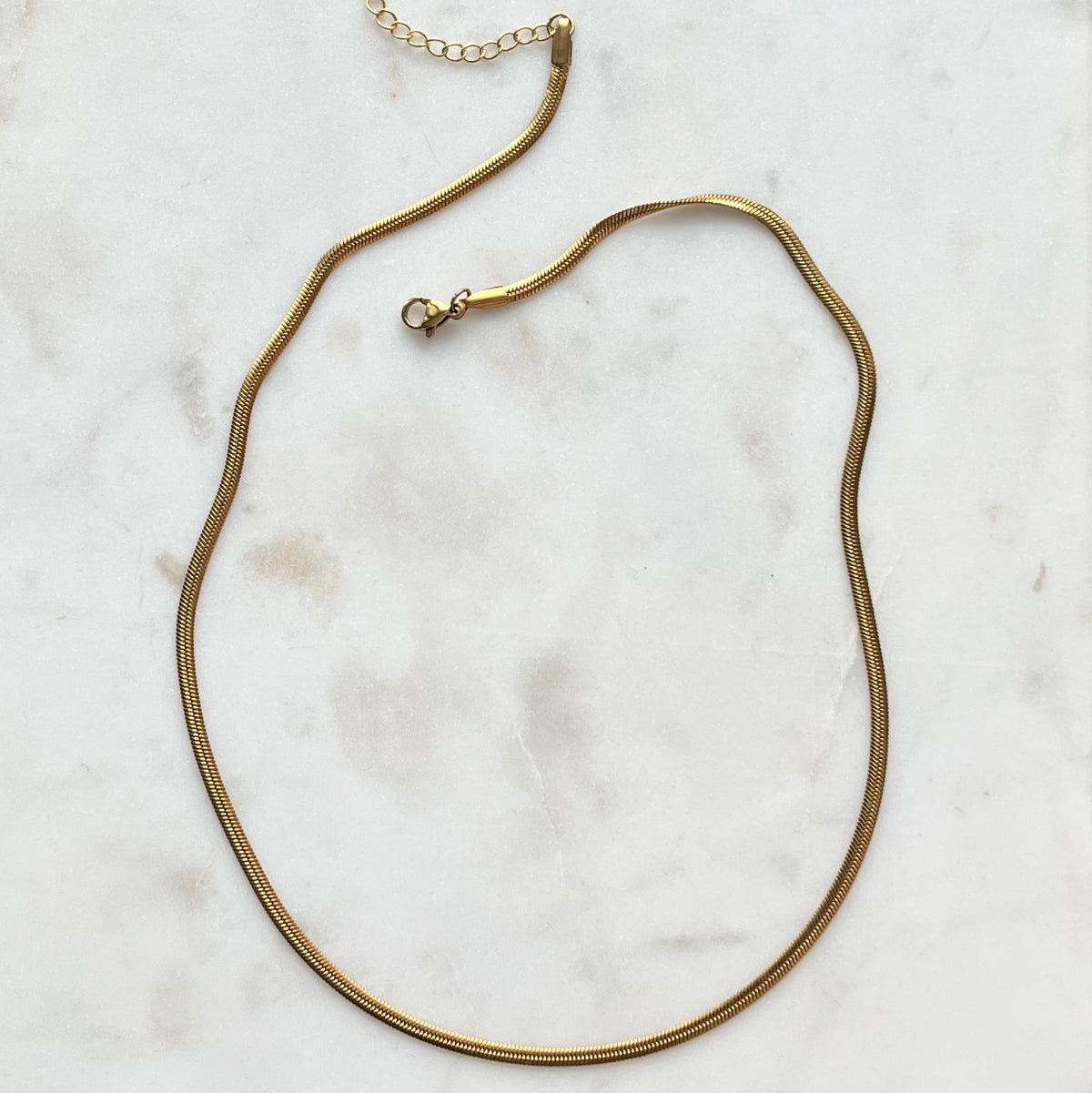 Everly| 3mm Herringbone Necklace