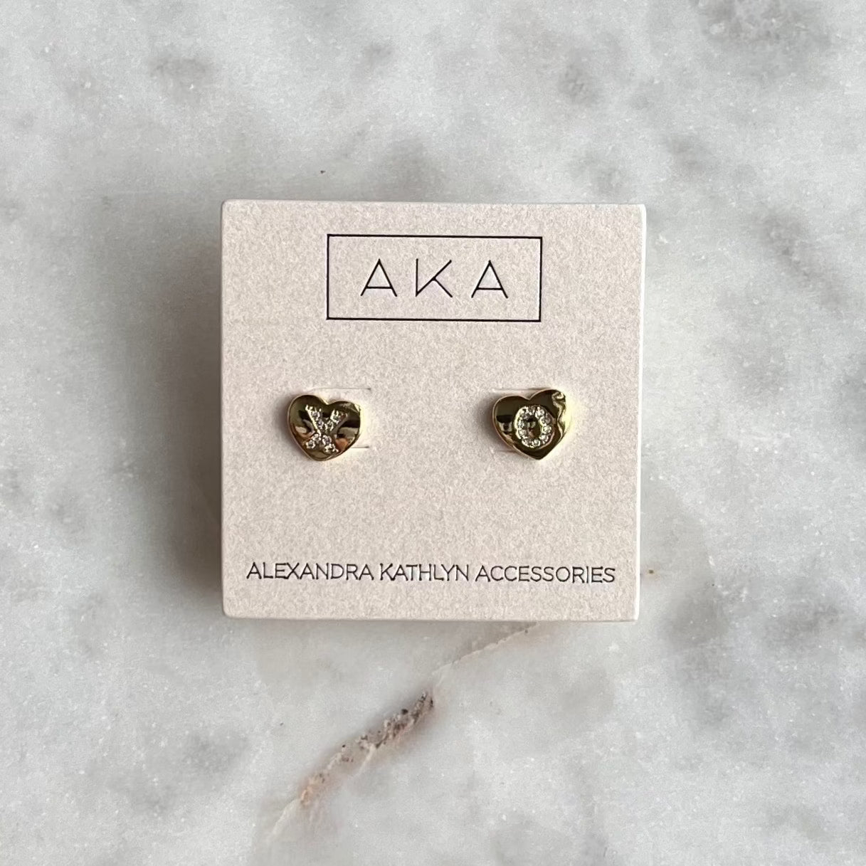 BISOU | XO Heart Stud Earrings [LAST CHANCE]