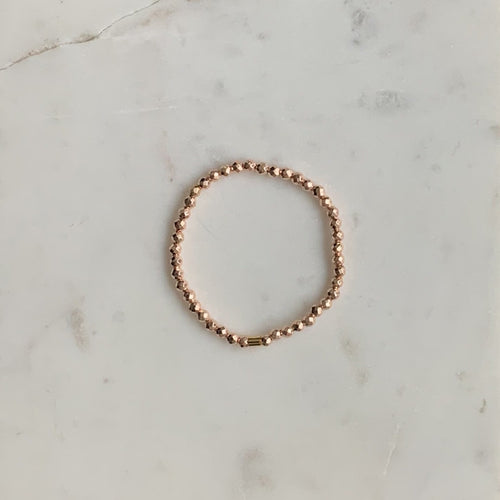 Rose Gold Hematite Mini Bracelet (4mm)