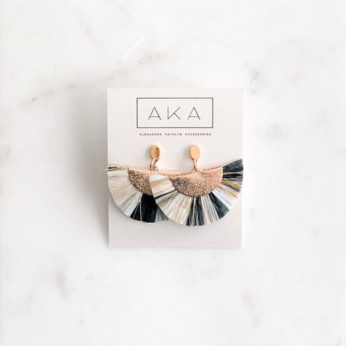 RAFFIA Earrings - Black