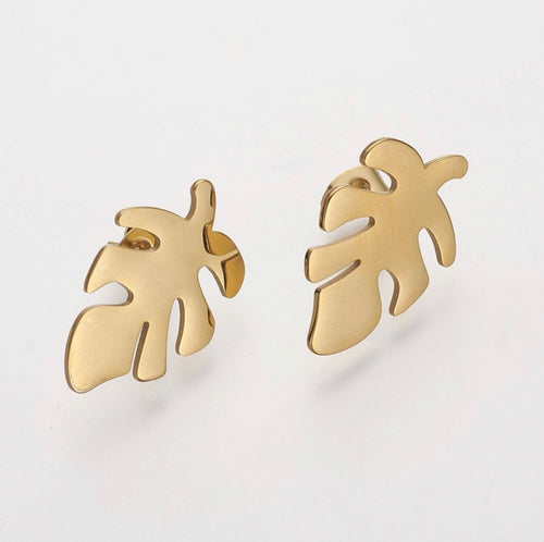 Monstera Stud EARRINGS