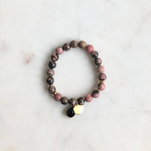 Rhodonite Charm Bracelet