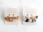 RAFFIA Earrings - Peach