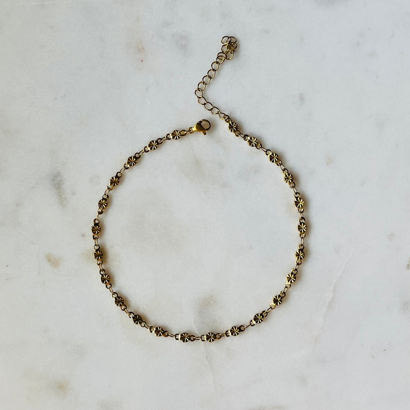 DARA | Flower Medallion Anklet