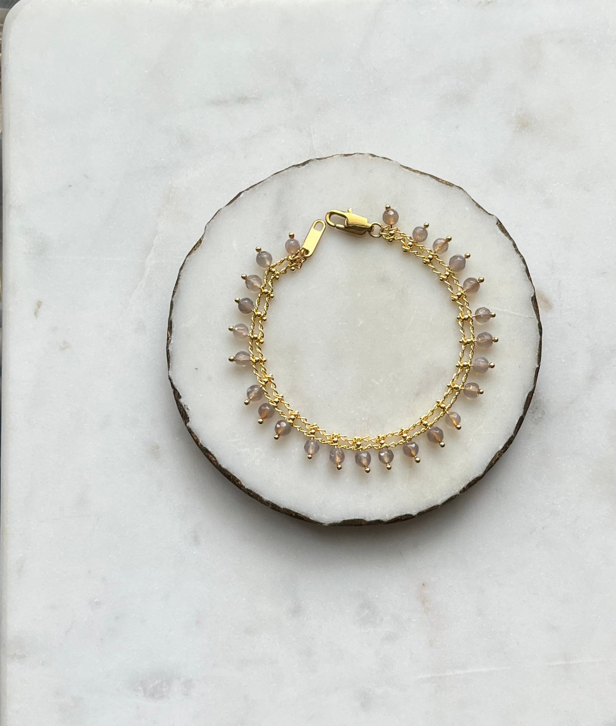 Natural Faceted Agate Bracelet [LAST CHANCE]