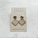 Capiz Shell Stud Dangle Earrings