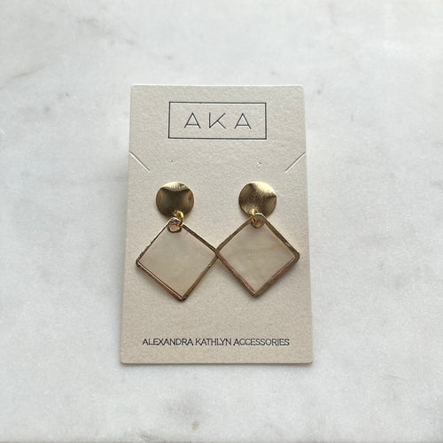 Capiz Shell Stud Dangle Earrings