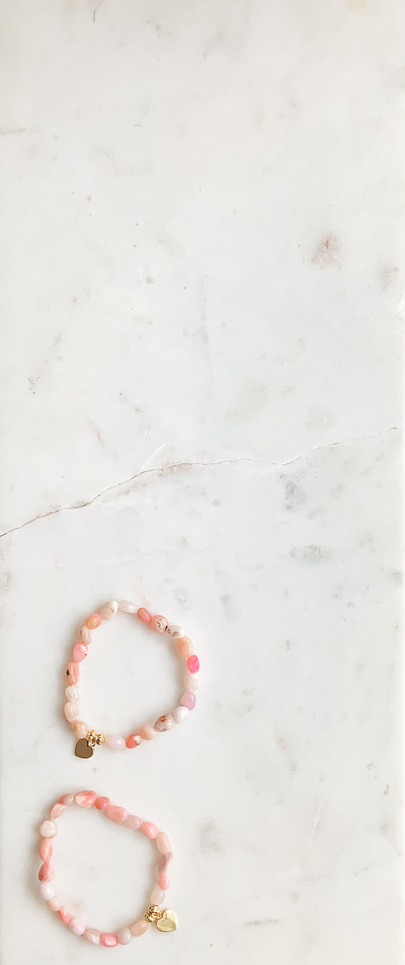 Pink Opal Charm Bracelet